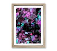 Ministry Of Love Abstract Framed Wall Art Print A2 Oak