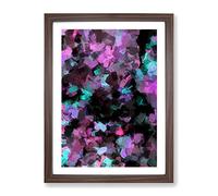 Ministry Of Love Abstract Framed Wall Art Print A2 Walnut
