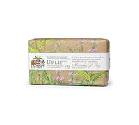 Ministry of Soap Natural Wellbeing Wrapped Soap Uplift, Naturally Coloured, Triple-Milled Soap, Wild Mint and Avocado 200g