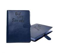 Ministry Organizer, JW Leather Tract Holder with Magnetic Closure, Portable Evangelistic Binder for Magazines & Manuals, Witness Field Service Supplies Gift (Blue)
