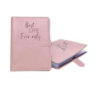 Ministry Organizer, JW Leather Tract Holder with Magnetic Closure, Portable Evangelistic Binder for Magazines & Manuals, Witness Field Service Supplies Gift (Pink)