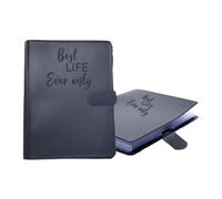 Ministry Organizer, JW Leather Tract Holder with Magnetic Closure, Portable Evangelistic Binder for Magazines & Manuals, Witness Field Service Supplies Gift (Black)