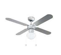 MiniSun | 102cm Modern 4 Blade Ceiling Fan with Frosted Opal Glass Light Shade | Ceiling Fans with Lamps, Home Décor & Improvement Essential