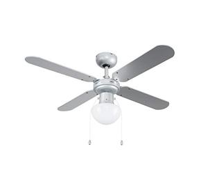 MiniSun | 102cm Modern 4 Blade Ceiling Fan with Frosted Opal Glass Light Shade | Ceiling Fans with Lamps, Home Décor & Improvement Essential | Mains Wired
