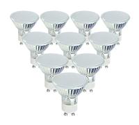 MiniSun | 3W Energy Saving GU10 Frosted Lens LED Light Bulbs | LED Bulbs, Home Décor & Improvement Essential | Pack of 10 | 6500K Cool White