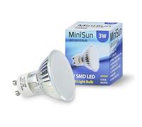 MiniSun | 3W GU10 Energy Saving LED Light Bulb | LED Bulbs, Home Décor & Improvement Essential | 6500K Cool White