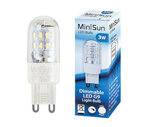 MiniSun | 3W High Power Energy Saving Dimmable G9 LED Light Bulbs | LED Bulbs, Home Décor & Improvement Essential | Pack of 10 | 280 Lumens [6000K Cool White]