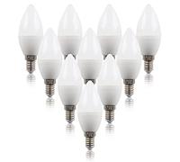 MiniSun | 4w High Power LED SES E14 40w Frosted Opal Candle Bulbs | LED Bulbs, Home Décor & Improvement Essential | Pack of 10 | Includes Bulb [3000K Warm White]