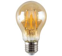 3 Pack E27 Amber Glass Bodied GLS LED 4W Warm White 2700K 400lm Light Bulb ValueLights Orange One Size