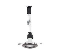 MiniSun | 6 x Modern Black Chrome Recessed GU10 Ceiling Downlights - Complete with 6 x 5W GU10 Warm White LED Bulbs | Downlights & Home Improvements Essential