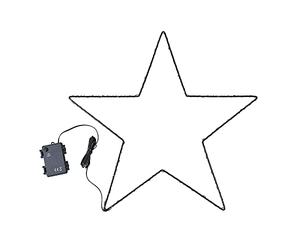 MiniSun | Battery Operated Small Black Outdoor Integrated Warm White LED Star Light | String Lights, Home Décor & Improvement Essential | IP44 Rated