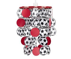 MiniSun | Boys Red Football Ceiling Light Shade | Children's Lighting, Home Décor & Improvement Essential | 23cm Shade Width