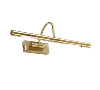 MiniSun | Capri Adjustable Antique Brass Mains Powered Display Wall Lights | Hardwired Picture & Display Lights, Home Décor & Improvement Essential | Set of 2 | Includes LED Bulbs