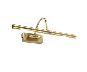 MiniSun | Capri Adjustable Antique Brass Mains Powered Display Wall Lights | Hardwired Picture & Display Lights, Home Décor & Improvement Essential | Set of 2 | Includes LED Bulbs | Mains Wired