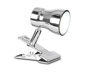 MiniSun | Clamp On Desk Lamp in a Polished Chrome Finish | Clip Lights, Home Décor & Improvement Essential
