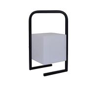 MiniSun | Contemporary Black Metal Wire Lantern Frame Table Lamp with a Rechargeable RGB LED Cube Shade | Table Lamps, Home Décor & Improvement Essential | Colour Changing