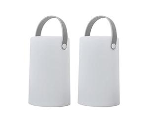 MiniSun | Contemporary Lantern Table Lamps with an Integrated Rechargeable RGB Colour Changing LED | Lanterns, Home Décor & Improvement Essential | Set of 2