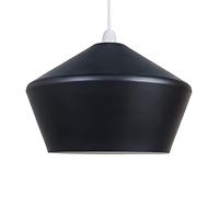 MiniSun | Contemporary Matt Black Flared Angular Ceiling Pendant Light Shade | Pendant Lights, Home Décor & Improvement Essential | 360cm Shade Width