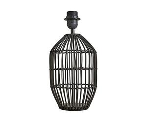 MiniSun | Contemporary Small Matt Black Rattan Cylinder Table Lamp Base | Table Lamps, Home Décor & Improvement Essential