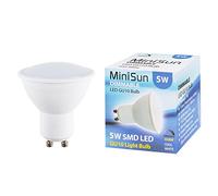 MiniSun | Dimmable 5W SMD LED GU10 Super Bright Thermo Plastic Bulb | LED Bulbs, Home Décor & Improvement Essential | Includes Bulb [4500K Neutral White]
