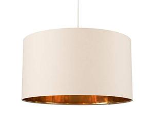 MiniSun | Extra Large Modern Beige and Gold Drum Light Shade | Pendant Lights, Home Décor & Improvement Essential | 45cm Shade Width