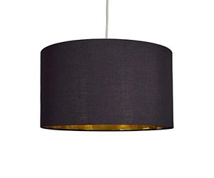 MiniSun | Extra Large Modern Black and Gold Drum Light Shade | Pendant Lights, Home Décor & Improvement Essential | 45cm Shade Width