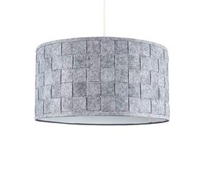 MiniSun | Extra Large Modern Grey Felt Weave Design Drum Light Shade | Pendant Lights, Home Décor & Improvement Essential | 45.5cm Shade Width