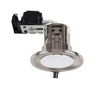 MiniSun | Fire Rated Brushed Chrome GU10 Ceiling Spotlight Recessed Downlights | Ceiling Spots, Home Décor & Improvement Essential | Pack of 30
