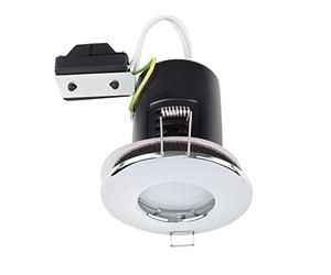 MiniSun | Fir Polished Chrome Domed Ceiling Downlights | Recessed Lighting, Home Décor & Improvement Essential | Pack of 4 | Includes 5W LED Bulbs [3000K Warm White] | Mains Wired