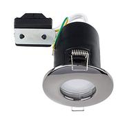 MiniSun | Fir Black Chrome Domed Ceiling Downlights | Bath Recessed Lighting, Home Décor & Improvement Essential | Pack of 6 | Includes 5W LED Bulbs [6500K Cool White] | Mains Wired