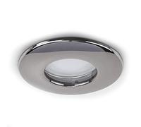MiniSun | Fire Rated Black Chrome Domed Ceiling Downlights | Recessed Lighting, Home Décor & Improvement Essential | Includes Bulb [3000K Warm White]