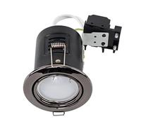 Fire Rated Black Chrome Tiltable GU10 Recessed Ceiling Downlight