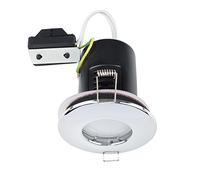 MiniSun | Fire Rated Polished Chrome Domed GU10 Ceiling Downlights | Bath Recessed Lighting, Home Décor & Improvement Essential | Pack of 4