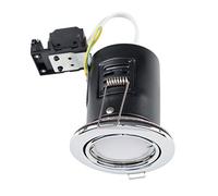 MiniSun | Fire Rated Polished Chrome Tiltable GU10 Recessed Ceiling Downlights | Ceiling Spots, Home Décor & Improvement Essential