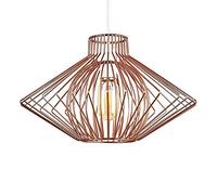 MiniSun | Geometric Design Copper Wire Basket Ceiling Light Shade | Pendant Lights, Home Décor & Improvement Essential | 365mm Shade Width