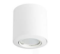 MiniSun | GU10 Gloss White Tiltable Surface Mounted Ceiling Spotlight Downlights | Ceiling Spots, Home Décor & Improvement Essential | Pack of 4 | Includes Bulb [6500K Colour Temperature]
