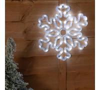 MiniSun | Hanging Snowflake Christmas Window Lights | Novelty Decorations, Home Décor & Improvement Essential | Set of 2 | Cool White