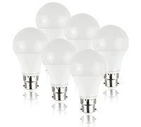 MiniSun | High Power 6W LED BC B22 SMD GLS Energy Saving Long Life Bulbs | LED Bulbs, Home Décor & Improvement Essential | Pack of 6 | Includes Bulb [6500K Cool White]