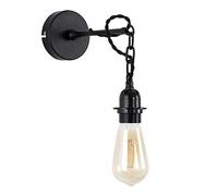 MiniSun | Industrial Steampunk Satin Black Wall/Ceiling Light Fittings | Pendant Lights, Home Décor & Improvement Essential | Pair of 2