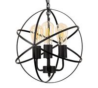 MiniSun | Industrial Steampunk Style Satin Black 3 Way Atom Design Ceiling Light Fitting | Ceiling Lights & Home Improvements Essential