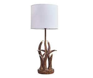 MiniSun | Intertwined Caribou Antler Design Table Lamp with a White Drum Shade | Table Lamps, Home Décor & Improvement Essential