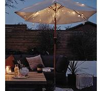 MiniSun | IP44 Rated Battery Operated Outdoor Garden Decorative Integrated Warm White LED Festoon Clear Globe Parasol Lights | Outdoor Lights & Home/Garden Improvements Essential |