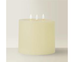 MiniSun | Large 3 Wick Bright LED Flickering Real Wax Flameless Candle Light | Candle Lights, Home Décor & Improvement Essential | Includes Remote Control