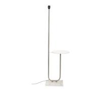 MiniSun | Large Brushed Chrome Curved Stem Marble Floor Lamp | Table Lamps, Home Décor & Improvement Essential