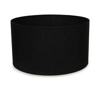 MiniSun | Large Modern Black Fabric Drum Light Shade | Lamp Shades, Home Décor & Improvement Essential | 450mm Shade Width