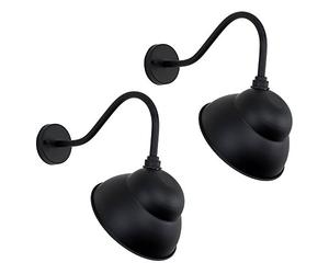 MiniSun | Large Traditional Pub Style Wall Lights with Dome Shaped Light Shades | Outdoor Wall Lights, Home Décor & Improvement Essential | Set of 2