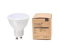 MiniSun | Thermal Plastic 7W Energy Saving LED GU10 Frosted Lens Bulb | LED Bulbs, Home Décor & Improvement Essential | Pack of 10 | Includes Bulb [4500K Cool White]