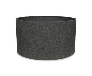 MiniSun | Medium Modern Charcoal Grey Boucle Drum Light Shade | Lamp Shades, Home Décor & Improvement Essential | 35cm Shade Width