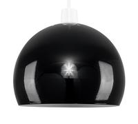MiniSun | Mini Retro Gloss Black Arco Style Dome Ceiling Pendant Light Shade | Shades & Home Improvements Essential | 200mm Shade Width