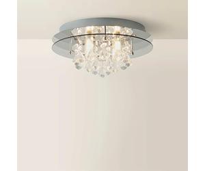 MiniSun | Modern 2 Tier Halo Design Tinted Glass K5 Jewel Ceiling Light | Chandeliers, Home Décor & Improvement Essential | Mains Wired
